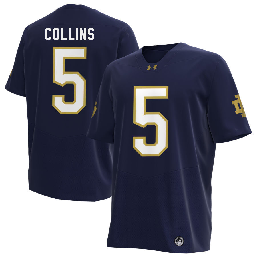 Beaux Collins Notre Dame Jerseys, UND Fighting Irish College Football Apparels Stitched-Navy